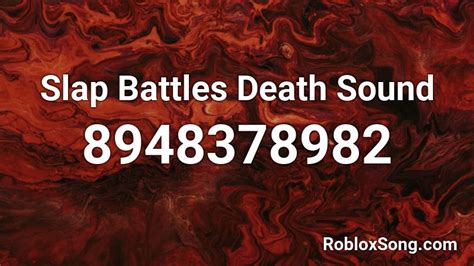 Roblox Oof Hitsound Sound Effect ID 5943191430. . Death sound id for slap battles
